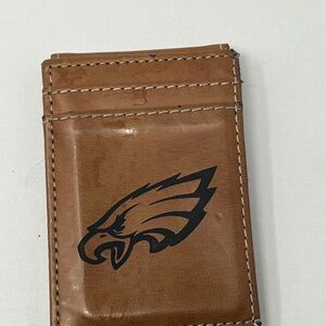 Brown Leather Wallet with Eagle Logo